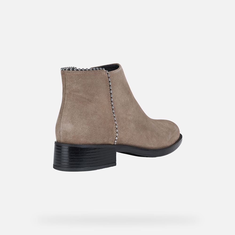 Botins Geox Senhora Bege Escuro - Resia - AXIJQ0875